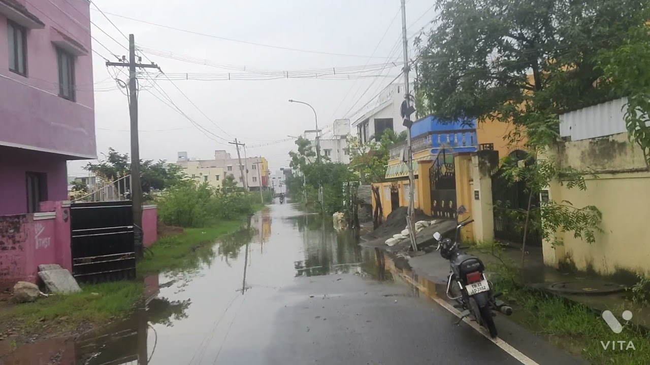 Water flooded in Madipakkam Ram nagar Chennai rain 2021