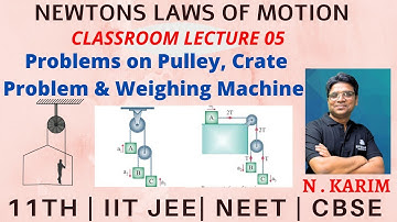 NEWTONS LAWS OF MOTION 05| Problems on Pulley, Crate and Weighing Machine | JEE | NEET | CBSE