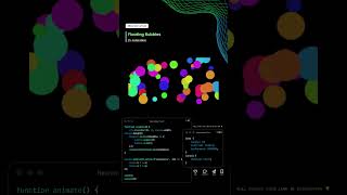 Floating Bubbles That Follow Your Mouse! 🫧✨ (Canvas + Physics) #shorts #javascript #webdesign