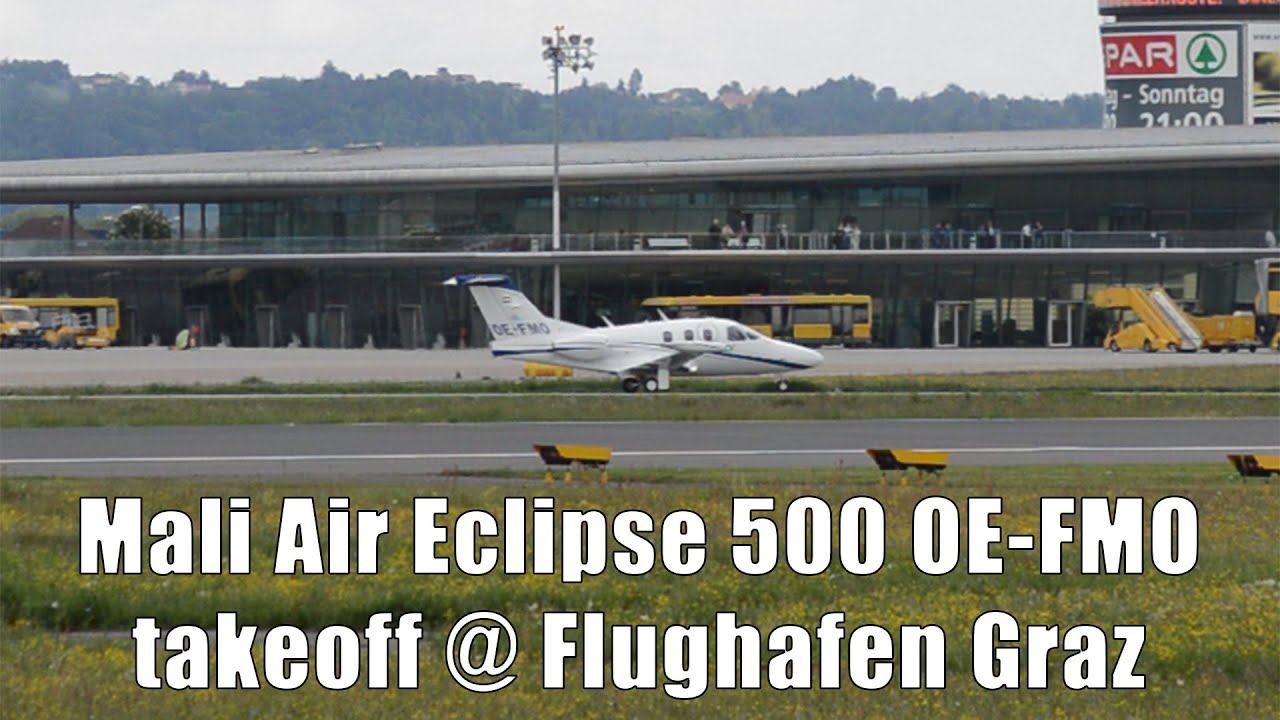 Mali Air Eclipse 500 takeoff @ Flughafen Graz | OE-FMO