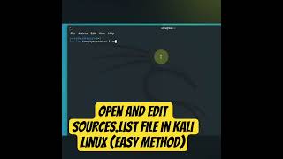 Open and Edit sources.list File in Kali Linux (Easy Method)