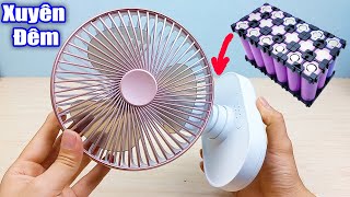 Bung và Độ Pin Khủng cho Quạt Tích Điện Mini giá rẻ đa chức năng 🔥🔥🔥 screenshot 4