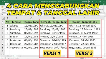 Cara Menggabungkan Tempat dan Tanggal Lahir di Excel dengan Cepat | Tutorial Microsoft Excel