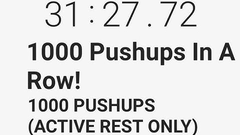 I Did 1000 Pushups In A Row! (Active Rest Only)