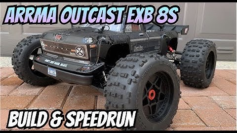 Arrma Outcast 8s Exb Build and Speed Run on Hobbywing Max 6 1100KV