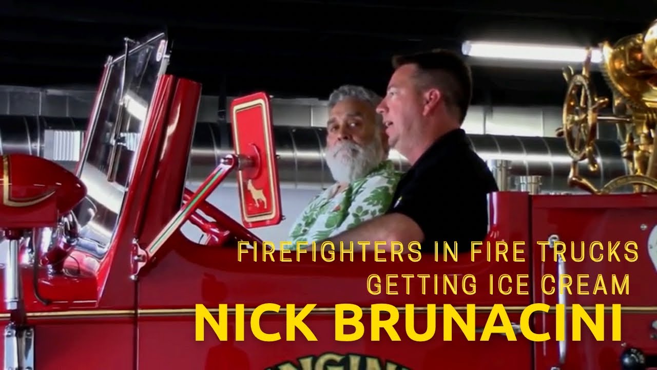 Firefighters in Fire Trucks getting Ice Cream - Nick Brunacini