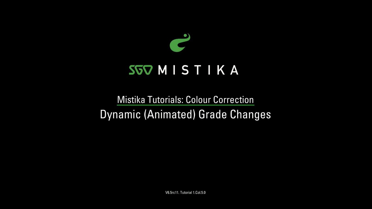 Sgo Mistika Colour Grading Animated Graded changes Dynamic Grades - YouTube