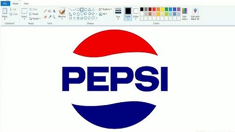 how to draw pepsi logo in ms paint||microsoft paint