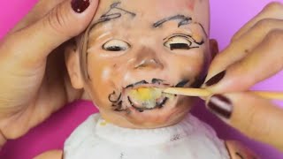 Transformação Incrível De Boneca Velha Em Bebe Reborn Copilation 