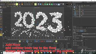 Cinema 4D cloner and Dynamics