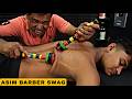 Body Massage by Drumsticks | Head Massage &amp; Neck Cracking | Hair Cracking by Asim Barber | ASMR