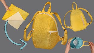 How to sew a handmade backpack - easy to sew, comfortable to carry!