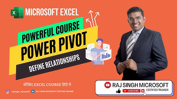 Excel Power Pivot Lesson 4 : Define Relationships | Advance Excel PowerPivot | Raj Singh Microsoft