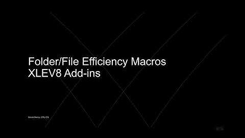 XLEV8 Macros for Managing Folders and Files