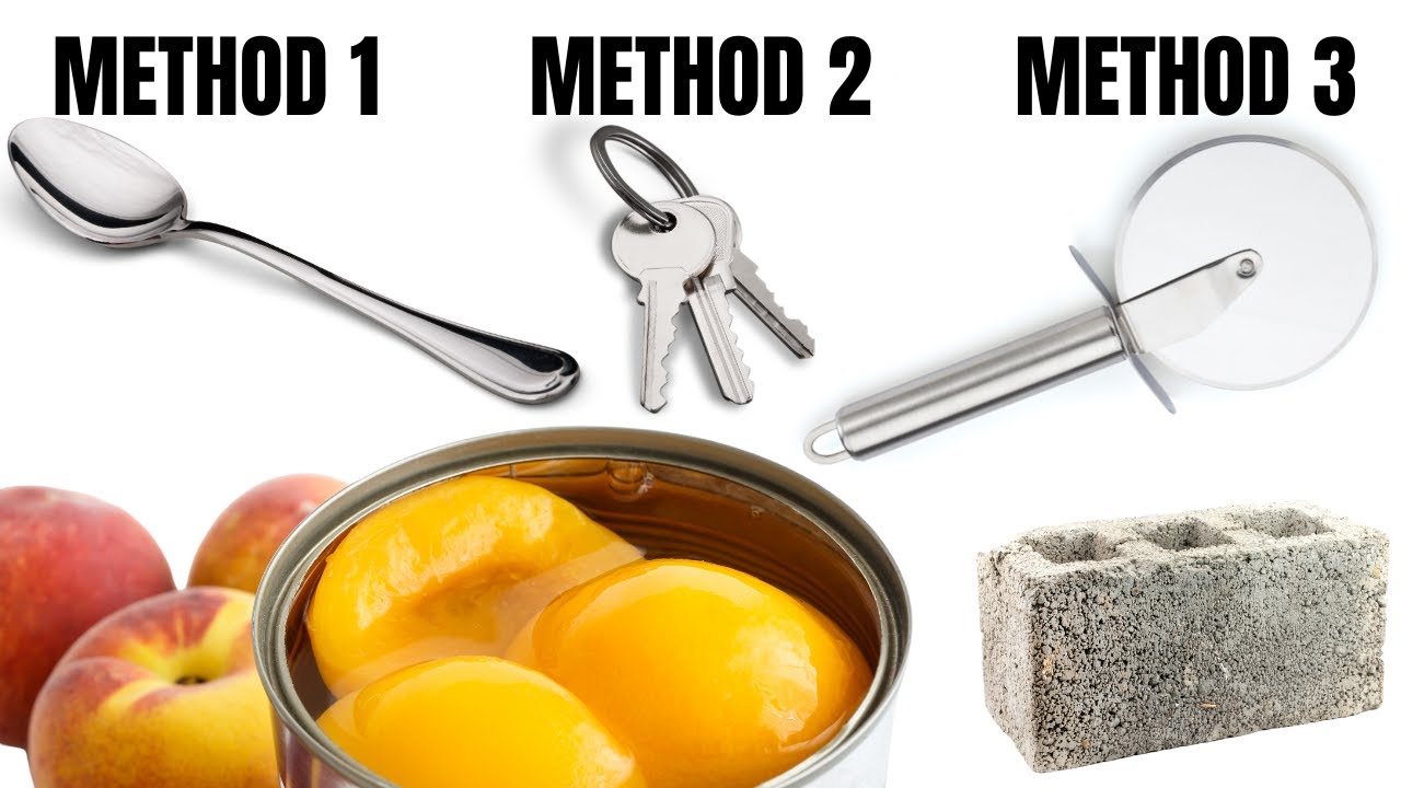 How To Open ANY Can Without A Can OPENER - YouTube
