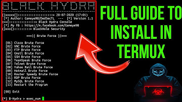 How To Install Brute Force Tool in Termux | Black Hydra