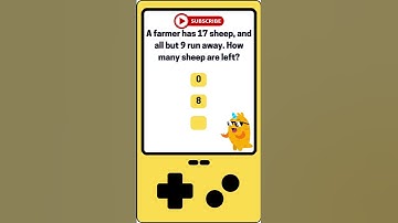 A farmer has 17 sheep, and all but 9 run away. How many sheep are left?