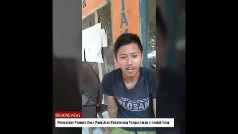 Pernyataan Pemuda Desa Panyutran Padaherang Pangandaran menolak hoax