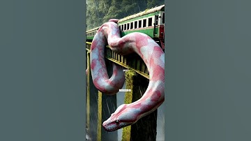 nature exploration|| huge python wrapped around abandoned train#trending #shorts