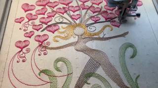 Valentines Day Fantasy Fairy Embroidery Design