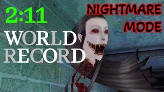 Krasue, Mansion map, nightmare difficulty speedrun 2:11 (World Record). Eyes-The horror game.