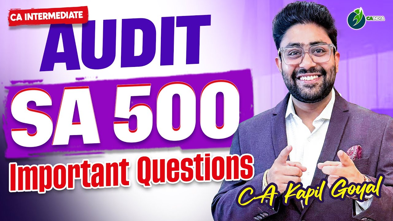 SA 500 Audit Evidence | CA Inter Audit | Standards on Auditing - YouTube