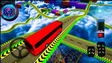 Bus Stunt Racing Simulator 3D - Impossible Bus Mega Ramp Driving  - Android Gameplay