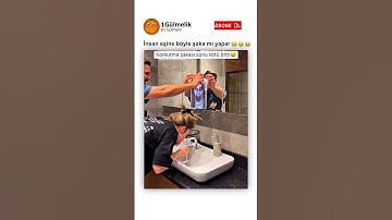 İnsan eşine böyle şaka mı yapar 😂😂