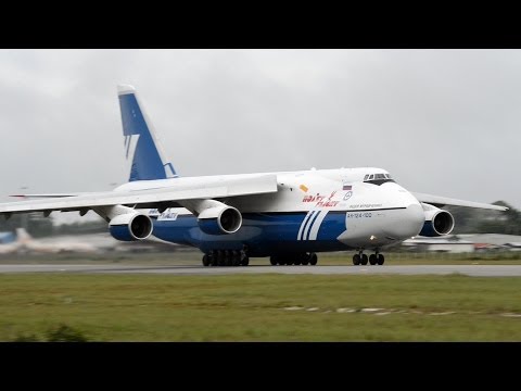 Polet Airlines Antonov An-124 takeoff from Johan Adolf Pengel International Airport