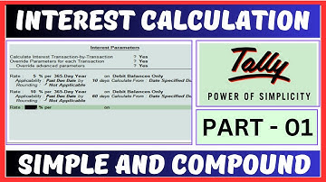 Interest Calculation in Tally ERP in Hindi | Simple and Compound Interest in Tally
