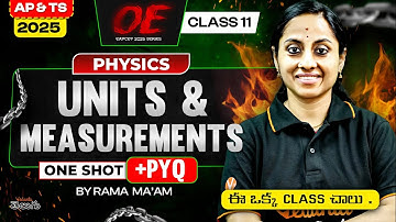 Units & Measurements Class 11 Physics in One Shot [ Concept + PYQ ] AP & TS EAPCET 2025