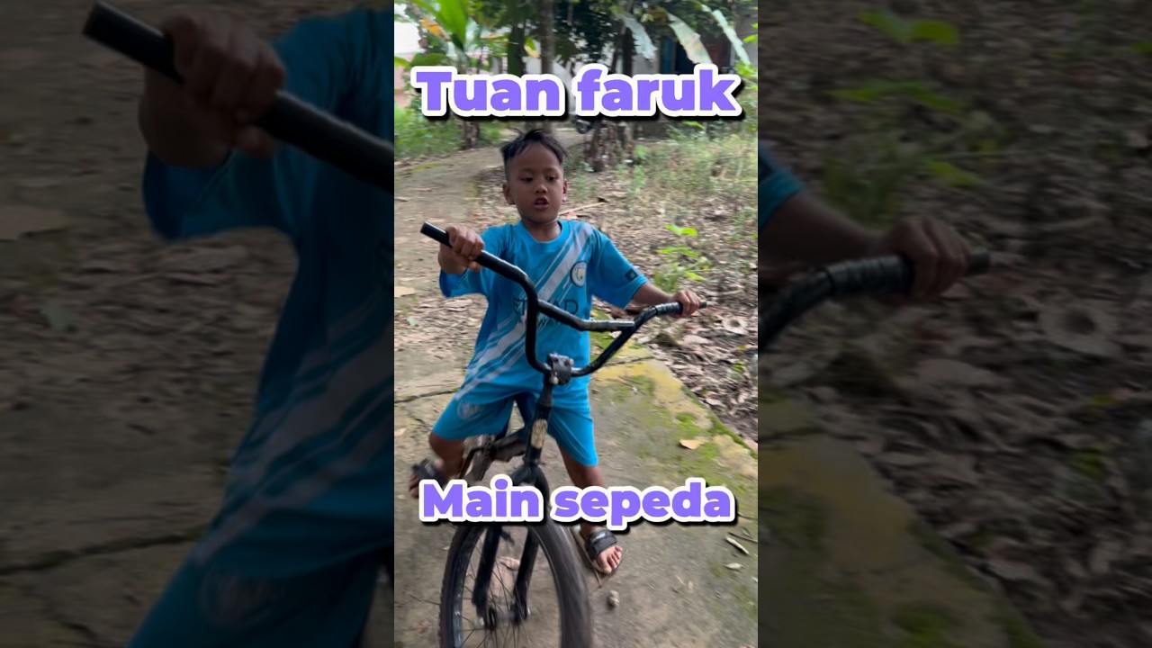 Tuan faruk main sepeda #minivlog #comedy #anakdesa