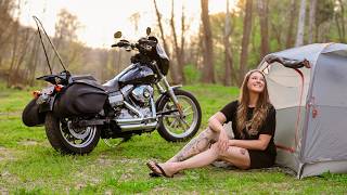 Solo Camping With My First Harley-davidson