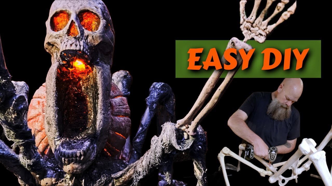 Trash to Terror:  DIY Halloween Nightmare Spider From Skeleton Parts