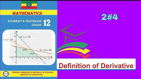 Ethiopian Grade 12 Maths 2#4 derivative