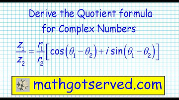 Derivation of the quotient formula for complex numbers