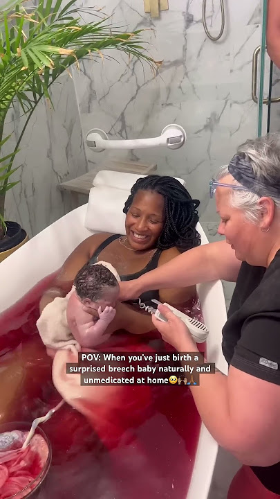 Our BREECH birth at HOME🥺 #pregnancy #breechbaby #couple #blacklove #familyvlog #laboranddelivery
