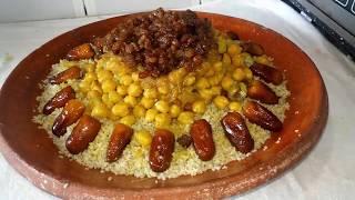 طريقة تحضير الكسكس المغربي  بالبلبولة د الشعير لذيذ وصحي في 10 دقائق,  comment préparer le couscous