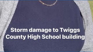 Storm Damage To Twiggs High Building