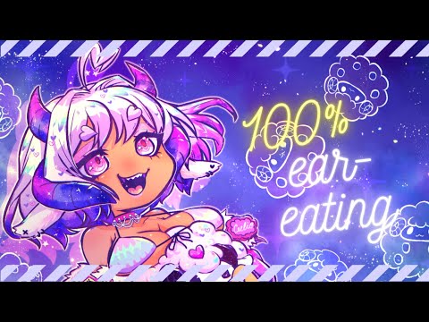 [ASMR] CUTE SHEEP GIRL GRAZES ON YOUR EARS | 100% EAR EATING , NO TALKING | Blue Yeti Mic 💜