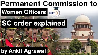 Permanent Commission for Lady Officers in Armed Forces - Supreme Court decision explained #UPSC #IAS