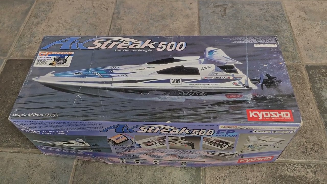 Kyosho Airstreak 500  GP RC nitro hajó, teljesen új! Eladó, for sale.