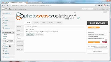 Footer Layout: Platinum2 WordPress theme from PhotoPressPro