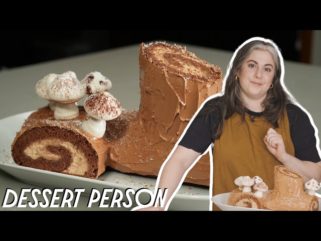 How to Make a Yule Log Cake (Bûche de Noël Recipe) - Becca Ink