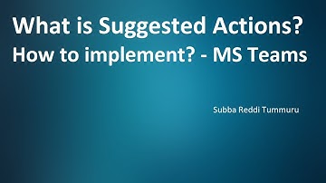 Suggested actions with Personal Bot - Microsoft Teams