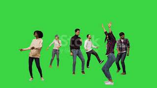 group dance animation greenscreen #viral copyright free #videos