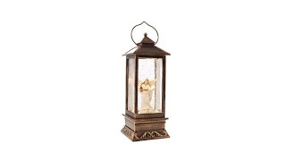 Winter Lane 11" Musical Snow Globe Lantern