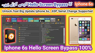Iphone 6s Hello Screen bypass done by unlock tool 100% | Iphone 6s icloud unlock iOS 15.7.2 |