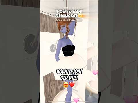 🚨HOW TO JOIN CLASSIC DTI!! 😍❤️ #dti #dresstoimpress #roblox #tutorial #shorts #update #nostalgia