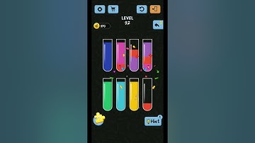 Water Color Sort Level 92 Walkthrough Solution iOS/Android | user help | #watercolor#shorts#level92